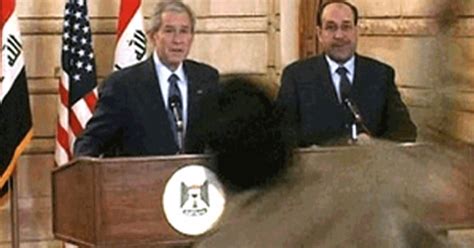 George Bush Shoe Throw