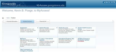 Georgetown My Access Login