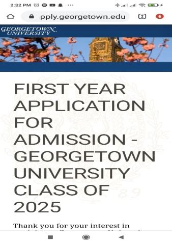 Georgetown University Admission 2023 Application Fees Deadlines