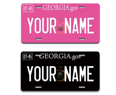 Georgia Custom License Plates Etsy