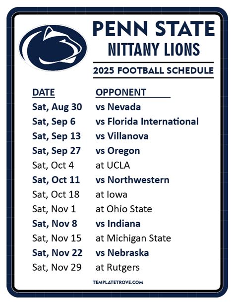 Get Ready For The Nittany Lions 2025 Penn State Football Season Ticket