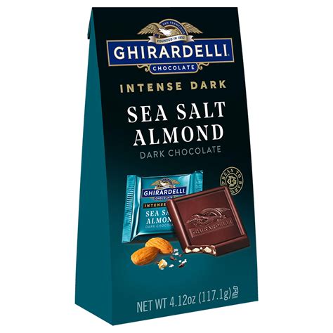 Ghirardelli Intense Dark Sea Salt Almond Dark Chocolate Square