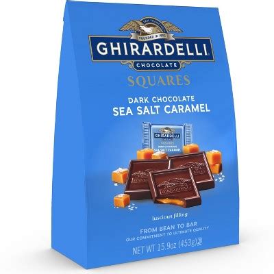 Ghirardelli Sea Salt Caramel Dark Chocolate Candy Squares Bar 4 8Oz Target