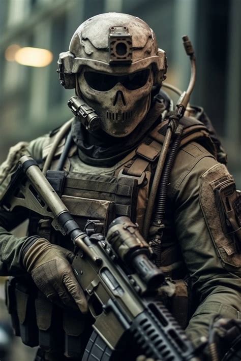 Ghost Navy Seal Wallpaper Ghost Soldiers Combat Art