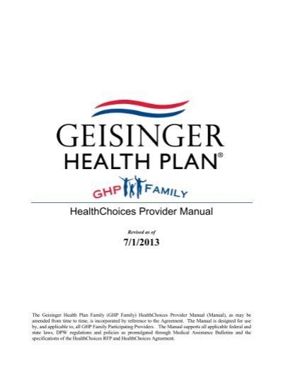 Ghp Family Medical Assistance Plan Geisinger Health Plan Ghp Family Medical Assistance Plan Geisinger Health Plan