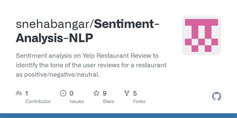 Github Snehabangar Sentiment Analysis Nlp Sentiment Analysis On Yelp