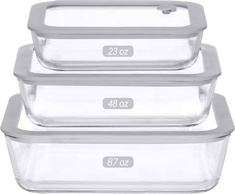 Glass Food Containers With Glass Lid Microwave Safe Glass Food Storage