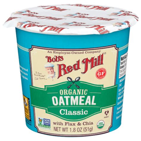 Gluten Free Organic Classic Oatmeal Cup Bob S Red Mill Natural Foods Gluten Free Organic Classic Oatmeal Cup Bob S Red Mill Natural Foods