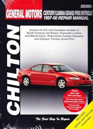 Gm Century Lumina Grand Prix And Intrigue 1997 00 Chilton Total Car Care Series Manuals Chilton 9780801993176 Amazon Com Books Gm Century Lumina Grand Prix And Intrigue 1997 00 Chilton Total Car Care Series Manuals Chilton 9780801993176 Amazon Com Books