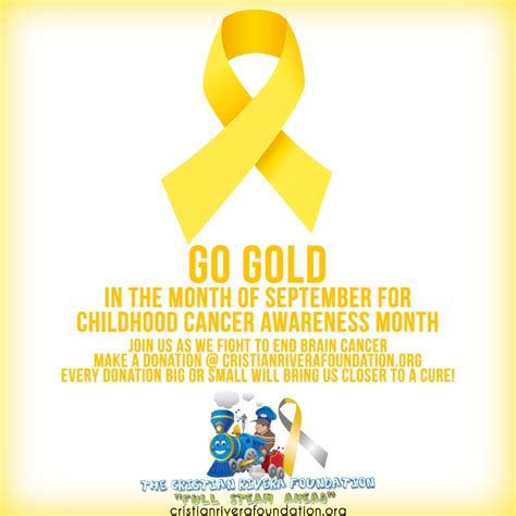 Go Gold In The Month Of September For Childhood Cancer Awareness Month