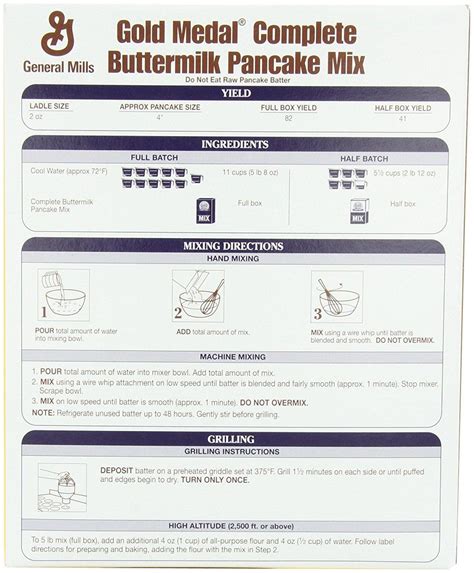 Gold Medal Buttermilk Pancake Mix 5Lb Box Complete Pancake Mix