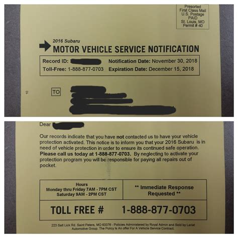 Got This In The Mail The Very Common Vehicle Service Contract Extended Warranty Scam R Scams Got This In The Mail The Very Common Vehicle Service Contract Extended Warranty Scam R Scams
