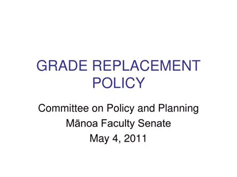 Grade Replacement Policy R Uiuc