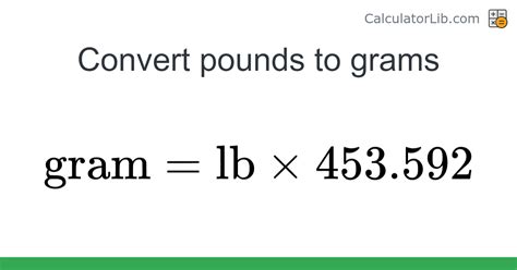 Grams Pounds Converter Gram To Lb Mass Converter Online Calculator
