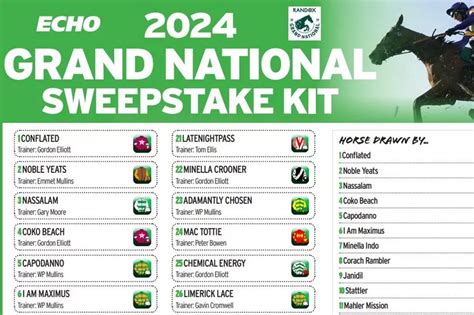 Grand National 2024 Sweepstake Kit That You Can Print For Free