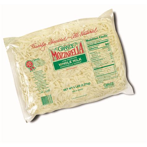 Grande Cheese Company Low Moisture Whole Milk Mozzarella Cheese Loaf Us Foods Chef Store Grande Cheese Company Low Moisture Whole Milk Mozzarella Cheese Loaf Us Foods Chef Store