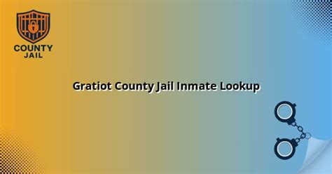 Gratiot County Jail Inmate Lookup