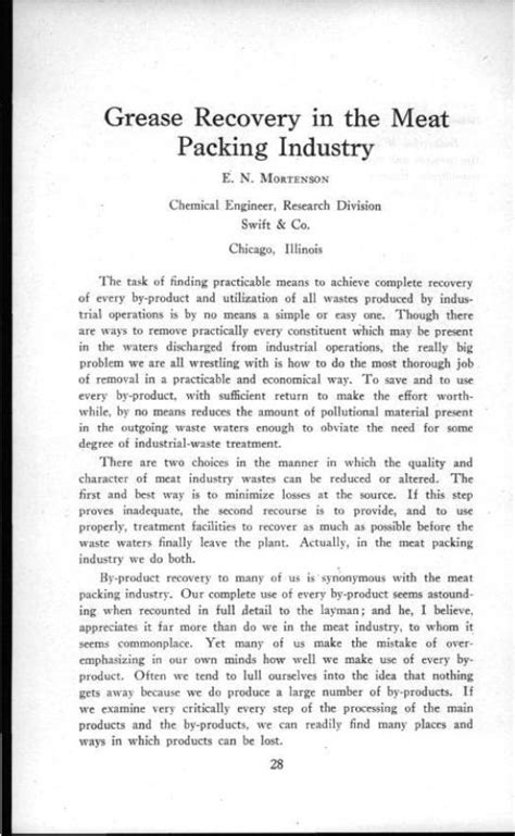 Grease Recovery In The Meat Packing Industry Docslib Grease Recovery In The Meat Packing Industry Docslib