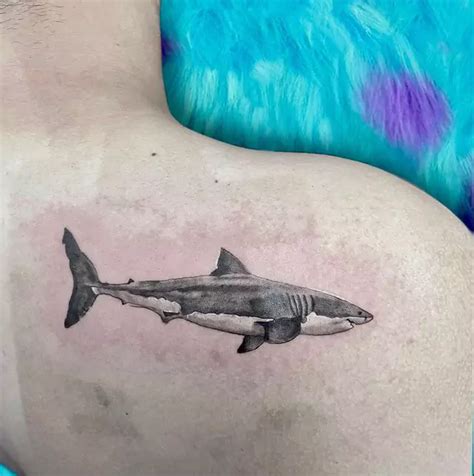 Great White Shark Tattoo Realistic Temporary Tattoos Tattooicon