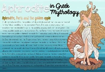 Greek Gods Aphrodite Poster Project Info Card Greek Mythology Story Greek Gods Aphrodite Poster Project Info Card Greek Mythology Story