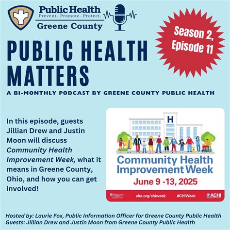 Greene County Public Health Announcements Public Health Matters