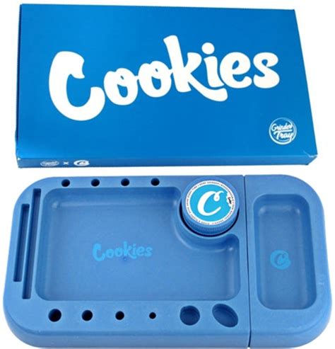 Grindertray X Cookies Magnet Rolling Tray With Grinder 4 Aces Wholesale Grindertray X Cookies Magnet Rolling Tray With Grinder 4 Aces Wholesale