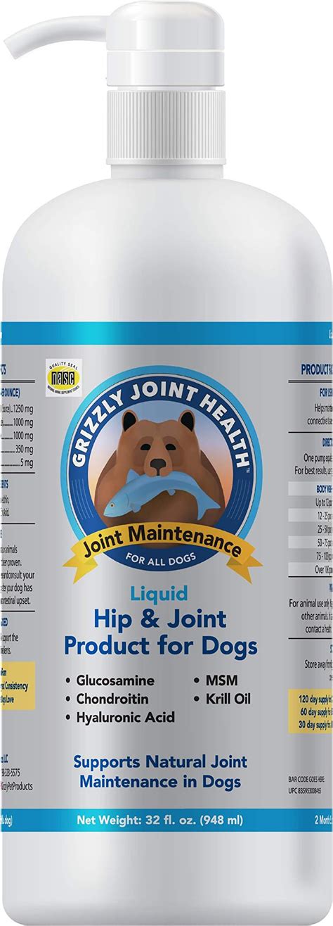Grizzly Joint Health Liquid Hip And Joint Supplement For Dogs 32 Oz
