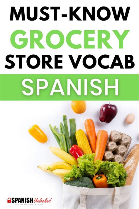 Grocery Store In Spanish English To Spanish Translation