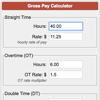 Gross Pay Calculator Gross Income Calculator