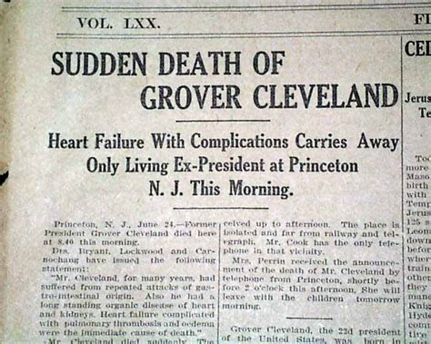 Grover Cleveland Alexander Death Rarenewspapers Com