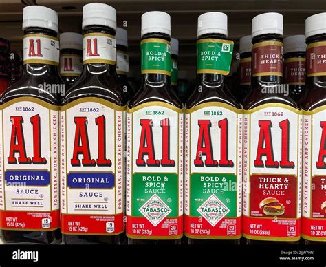 Grovetown Ga Usa 03 15 22 Retail Store A1 Steak Sauce Variety Stock