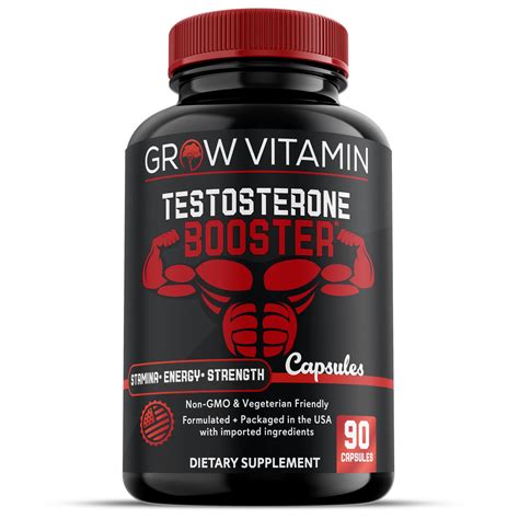 Grow Vitamin Male Enhancement Testosterone Booster Energy Strength Endurance 90 Capsules Walmart Com