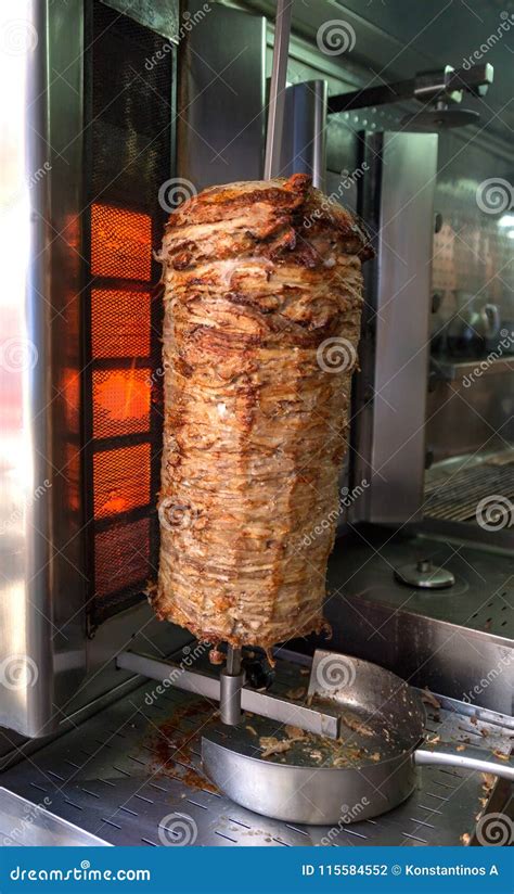 Gyros Meat Preparing Stock Photo Image Of Beef Grilled 115584552