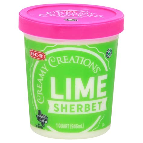 H E B Creamy Creations Lime Sherbet