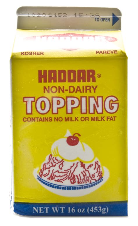 Haddar Non Dairy Topping 16 Ounces Parkville Kosher Food Center Delivered By Mercato
