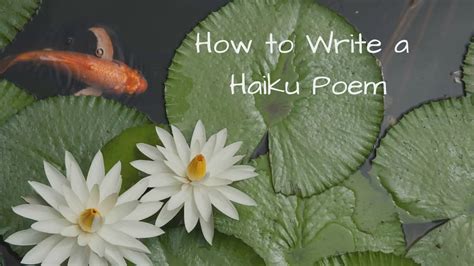 Haiku Format How To Write A Haiku In Three Steps The Art Of Narrative