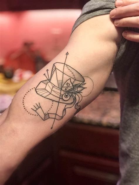 Half Geometric Half Real Mad Hatter S Hat By Nora At Jackalope Tattoo In Minneapolis R Tattoos