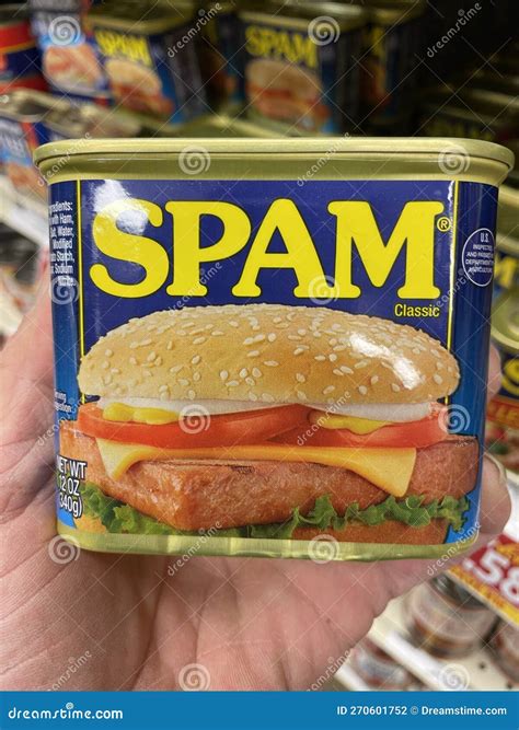 Hand Holding Grocery Store Spam Canned Meat Editorial Photography Hand Holding Grocery Store Spam Canned Meat Editorial Photography