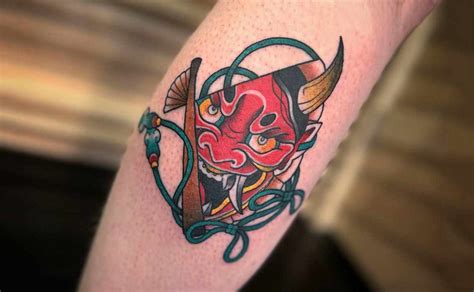 Hannya Mask Tattoo Colored Hannya Mask Tattoo Colored