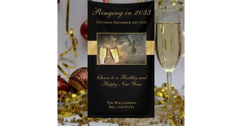 Happy New Year Amp 39 S Eve Cheers Festive Black Gold Hand Sanitizer Packet