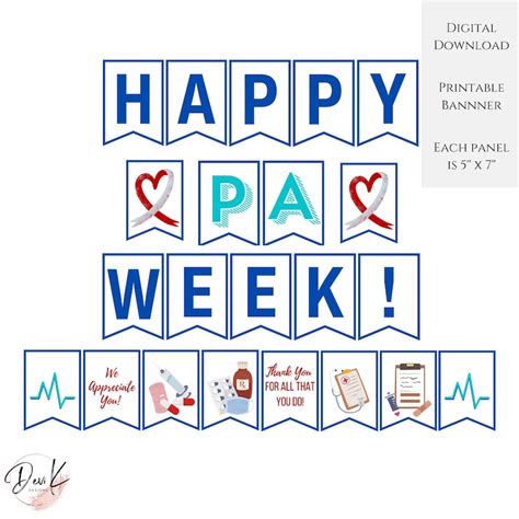 Happy Pa Week 2025 Printable Banner Appreciation Week App Appreciation Physician Assistant Week Medical Staff Instant Download Pdf Etsy