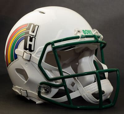 Hawaii Warriors Ncaa Riddell Speed Full Size Authentic Football Helmet Etsy