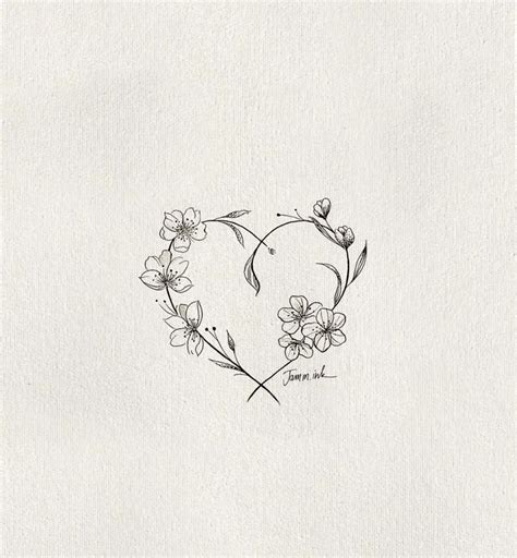 Heart Flower Tattoo A Delicate And Elegant Design Heart Flower Tattoo A Delicate And Elegant Design