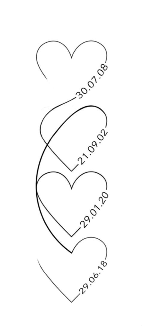 Hearts With Date Design Tattoo Idee Per Tatuaggi Tatuaggi Sulla Hearts With Date Design Tattoo Idee Per Tatuaggi Tatuaggi Sulla