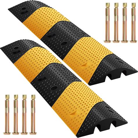Heavy Duty Speed Bumps For Driveway 39 4 2 Pack Rubber Speed Bumps 2 Channel Modular Traffic Speed Bump Hump Cable Protector Ramps For Asphalt Concrete Gravel Driveway Road With 6 Bolt Spikes Industrial Scientific Amazon Com Heavy Duty Speed Bumps For Driveway 39 4 2 Pack Rubber Speed Bumps 2 Channel Modular Traffic Speed Bump Hump Cable Protector Ramps For Asphalt Concrete Gravel Driveway Road With 6 Bolt Spikes Industrial Scientific Amazon Com