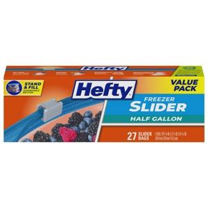 Hefty Half Gallon Freezer Slider Bags 27Ct Target