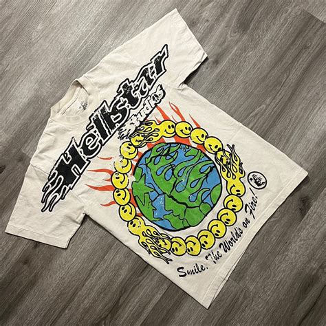 Hellstar Hellstar Smile The World S On Fire Tee Grailed