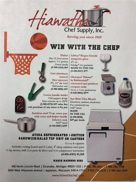 Hiawatha Chef Supply Inc Appleton Wi