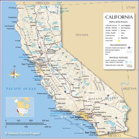 High Detailed California Map High Detailed California Map