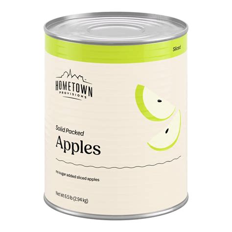 Hometown Provisions Solid Pack Sliced Apples 10 Can 6 Case